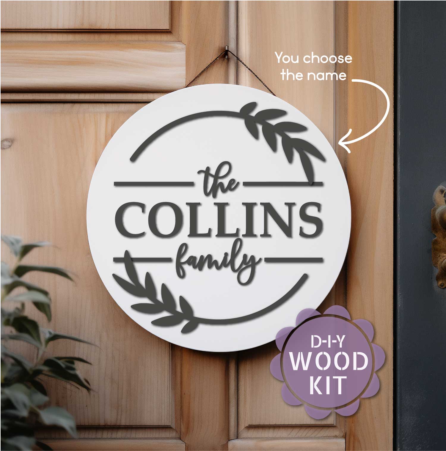 Personalized Family Name Door Hanger | WallCutz – WallCutz Crafts
