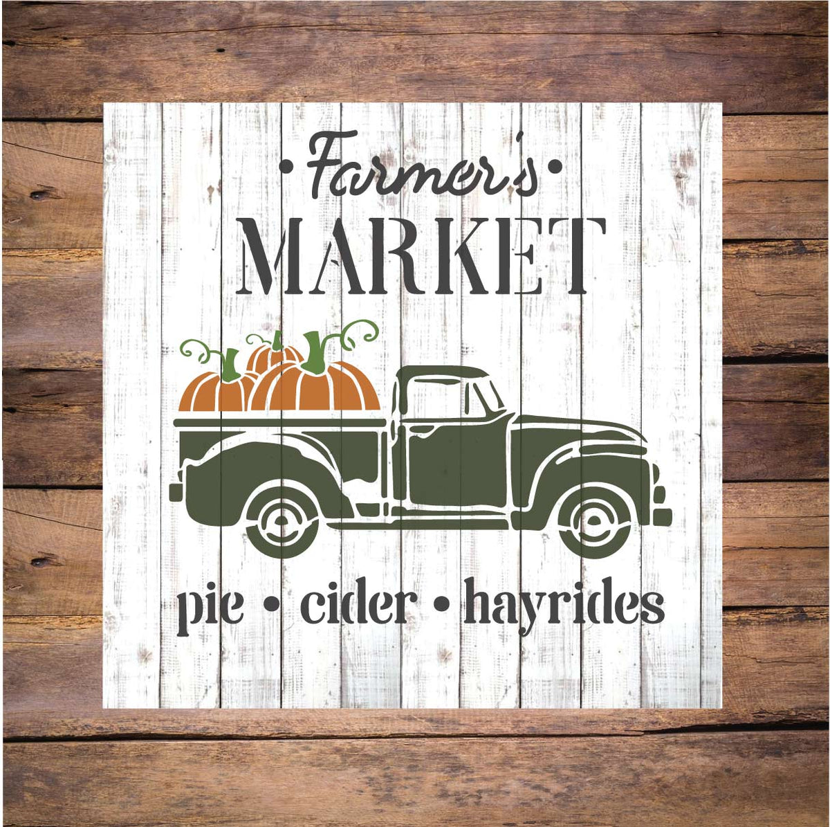 Farm Truck Pumpkins Stencil WallCutz Crafts