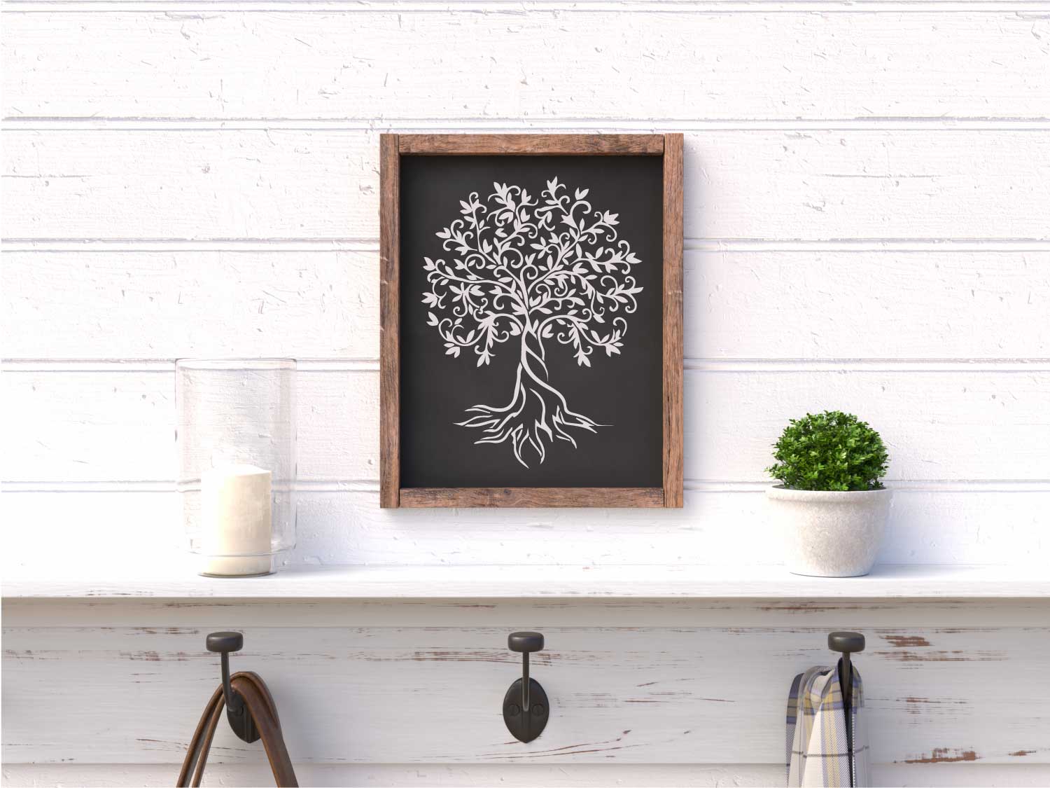 Full Tree with Roots Tree of Life Stencil | WallCutz – WallCutz Crafts