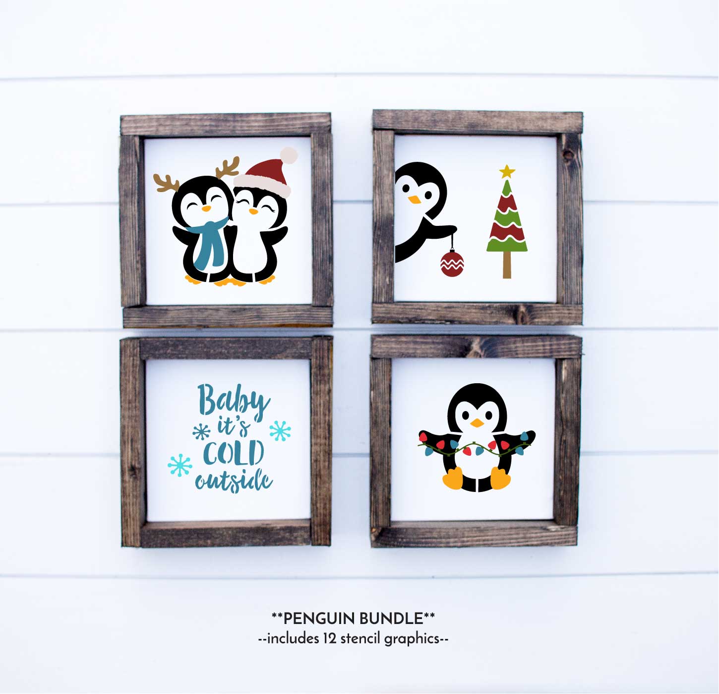 Set Di 3 Fustelle Metalliche Per Scrapbooking – Sagoma Pinguino Carino, Per Biglietti E Album Fai-da-te, Argento - 2