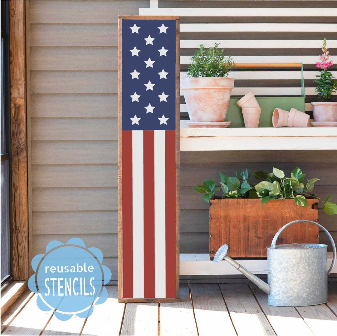 American Flag Porch Leaner.