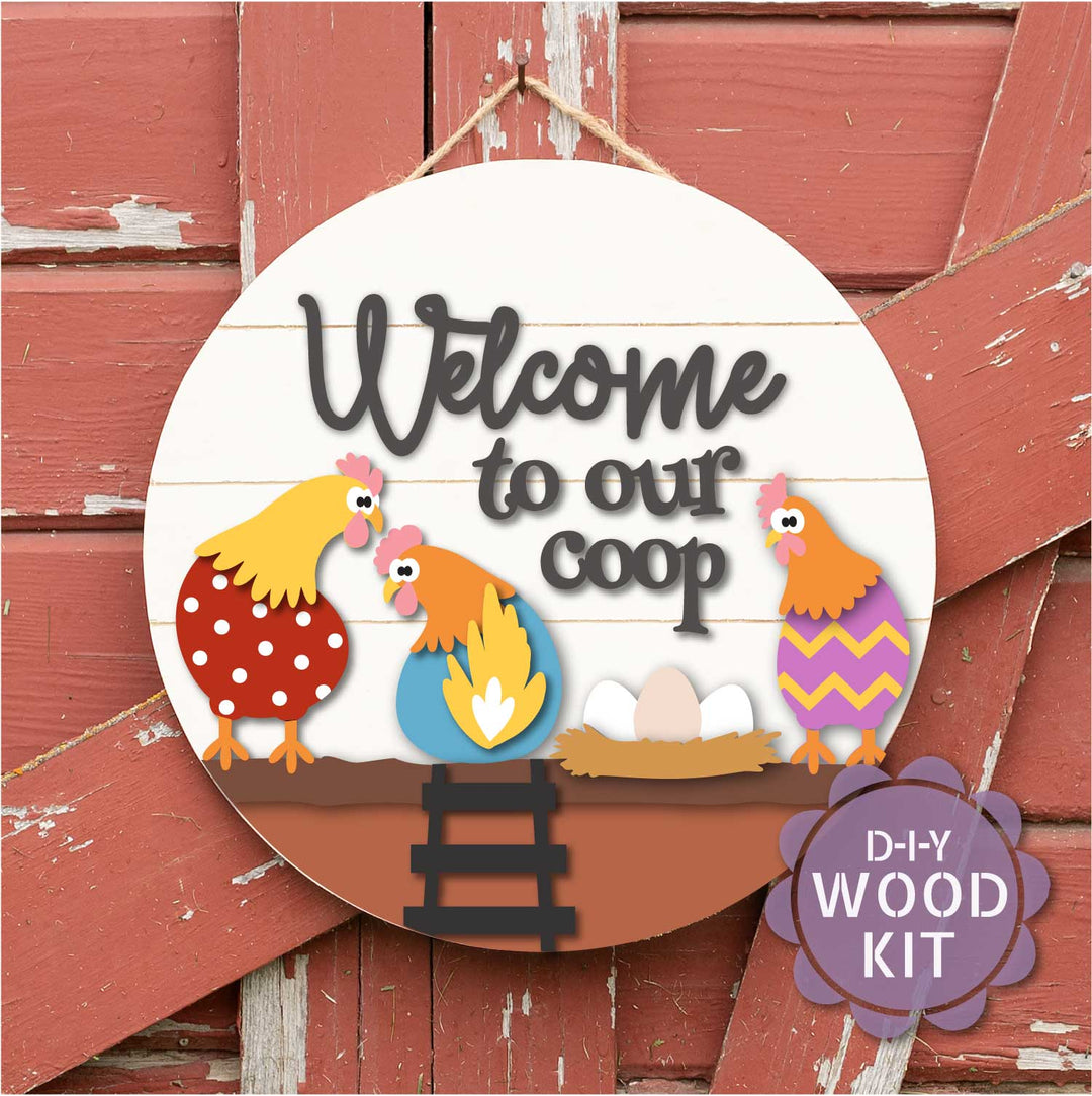 wood round chicken coop