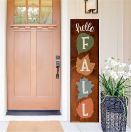 Hello Fall Stencil Porch leaner.
