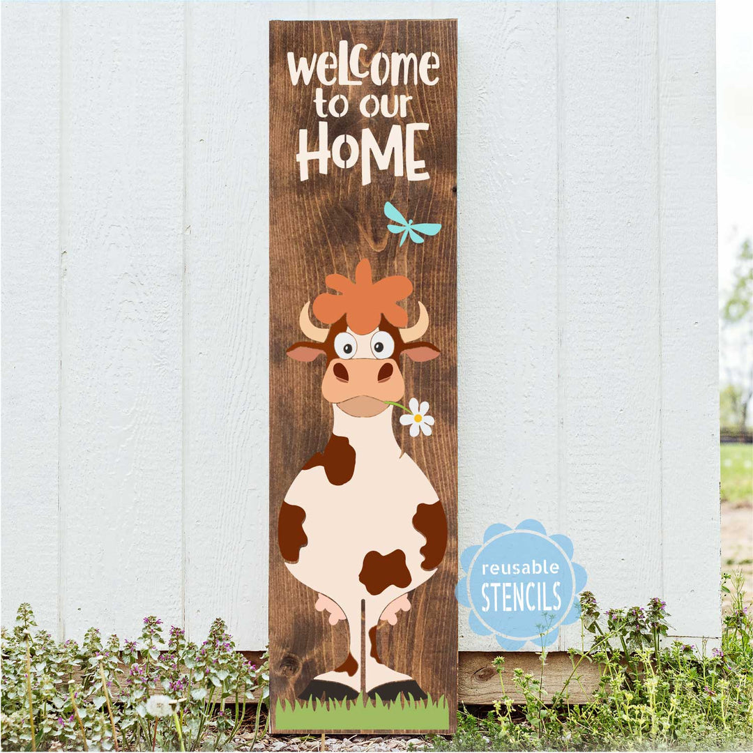 cows welcome stencils
