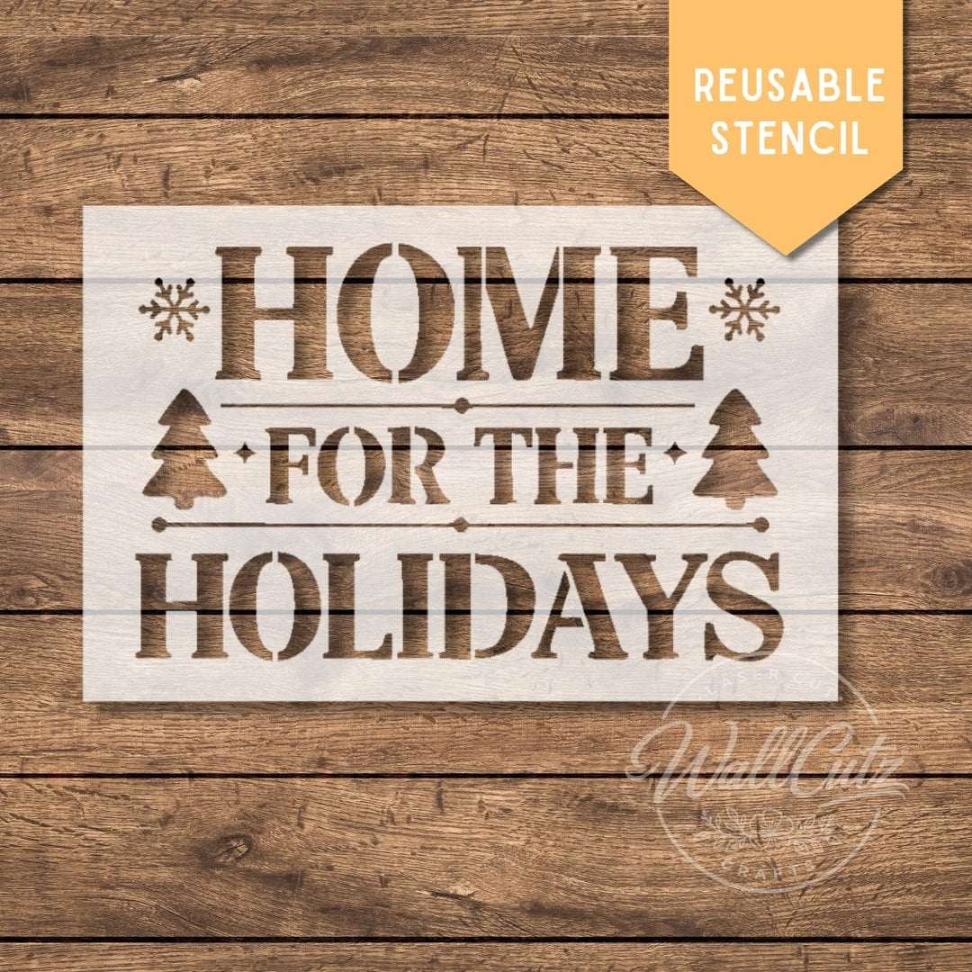 Home For The Holidays / Door Mat Stencil