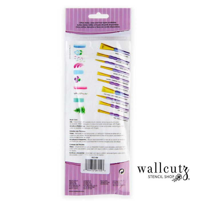 WallCutz  7pc Crafter's Choice Paint Brush Set / Multi-Pack Supplies