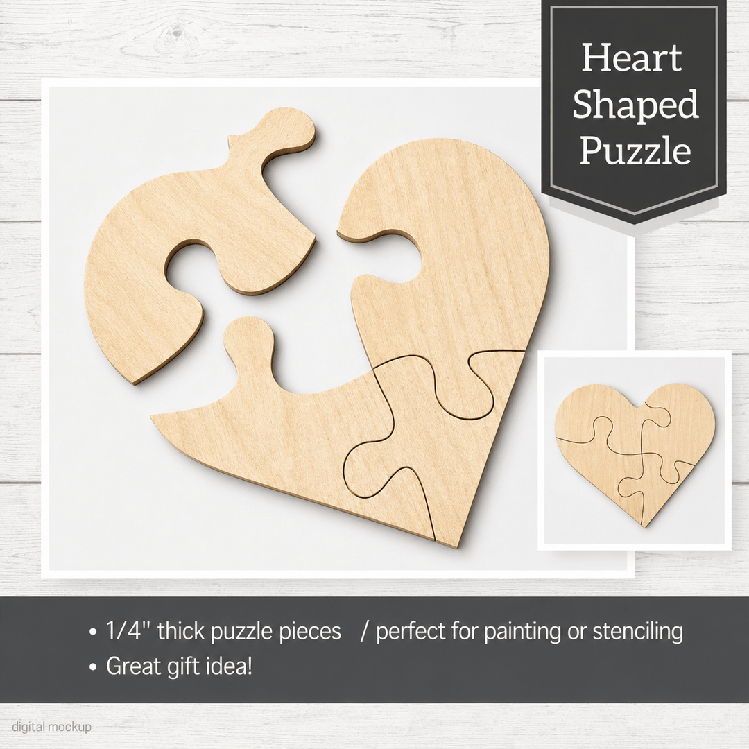 Heart Wood Puzzle Kit – 4 Piece