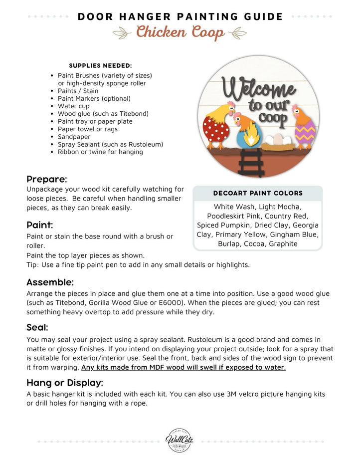 Chicken Coop door hanger instructions