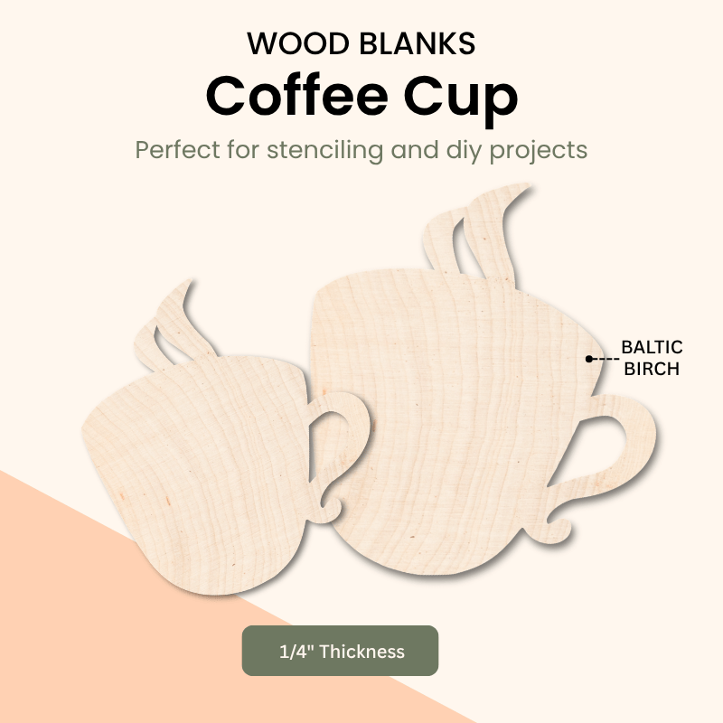 Coffee Cup / Wood Cut-out