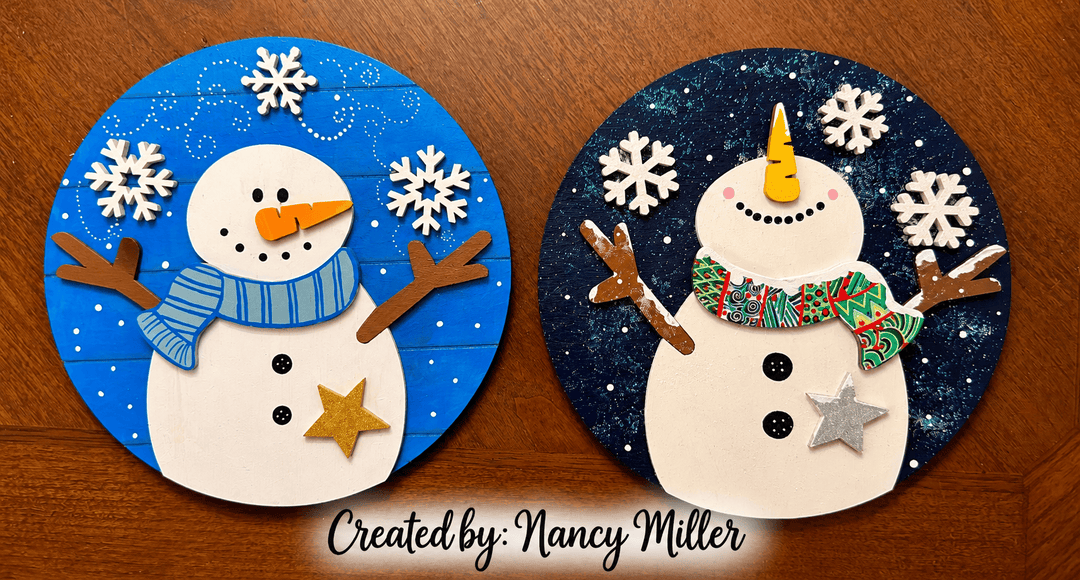 6" Mini Wood Kits – Let It Snow Winter – Set of 3 DIY Rounds