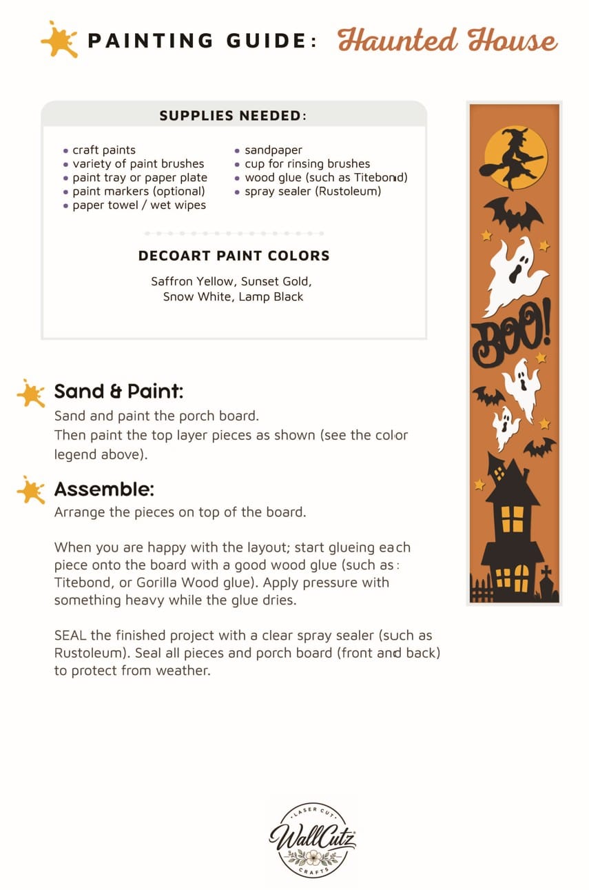 Haunted House 'Boo' Porch Sign – DIY Wood Kit