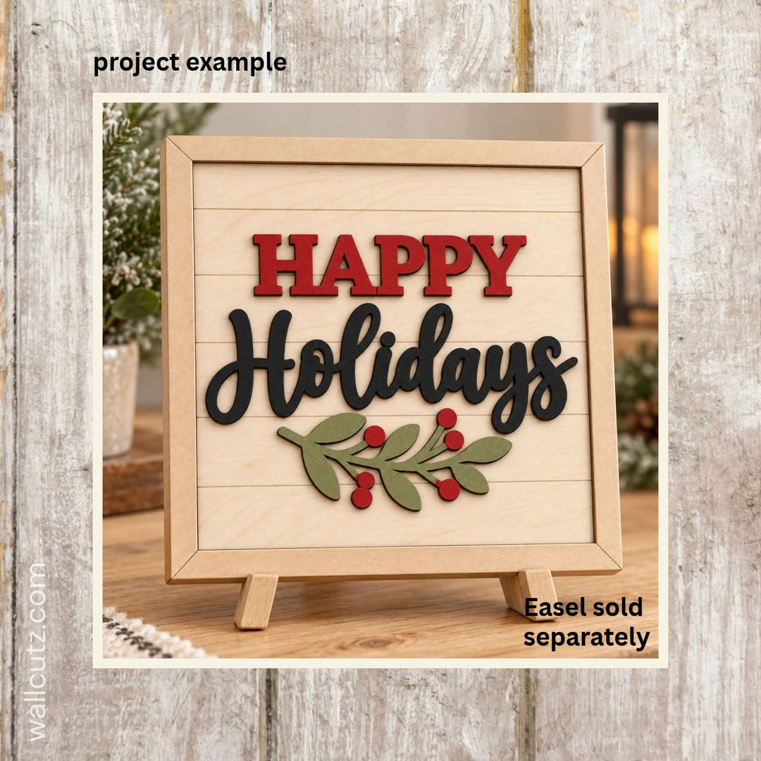 6" Mini Wood Kits – Farmhouse Christmas – Set of 3 DIY Squares