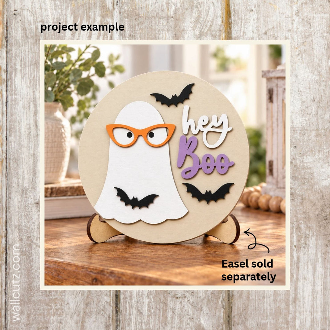 6" Mini Wood Kits – Boo Ghost, Fall Mug & Turkey – Set of 3 DIY Rounds
