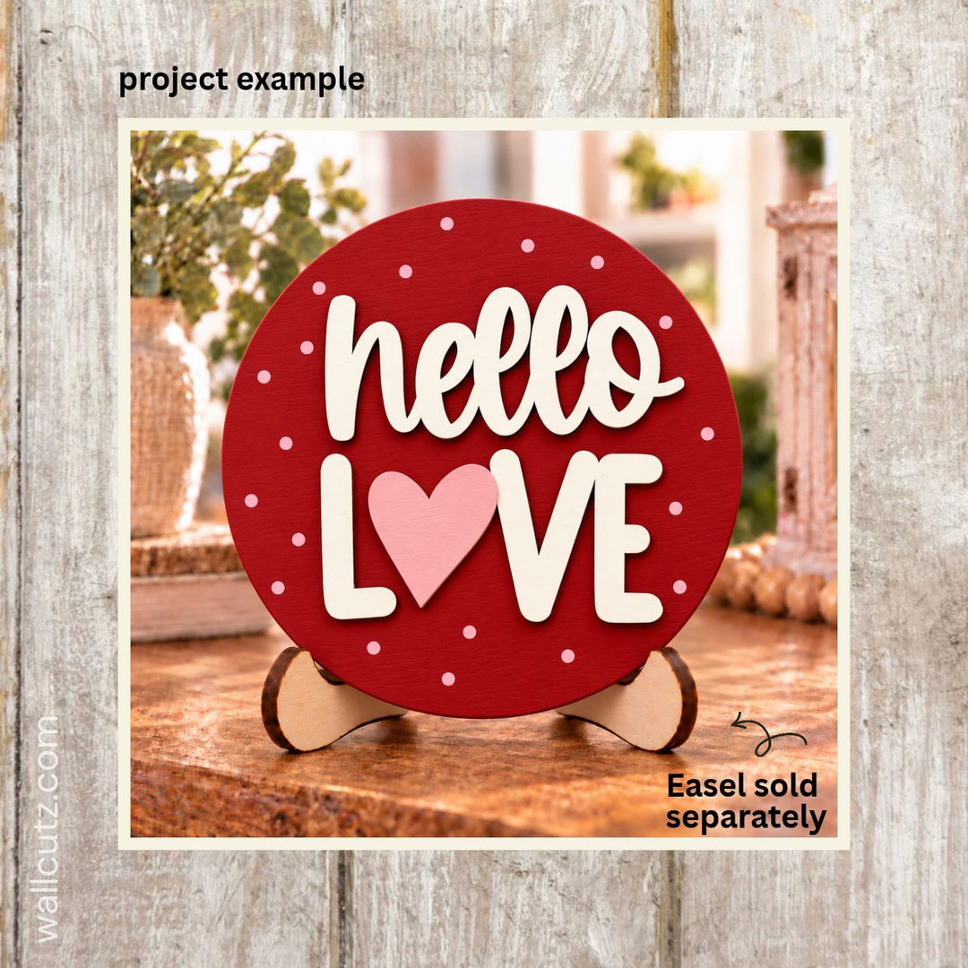 6" Mini Wood Kits – Valentine – Set of 3 DIY Rounds
