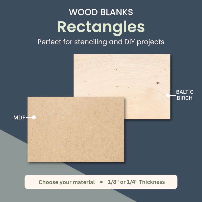 Rectangle wood blanks in MDF or Baltic birch for stenciling and DIY sign projects – WallCutz