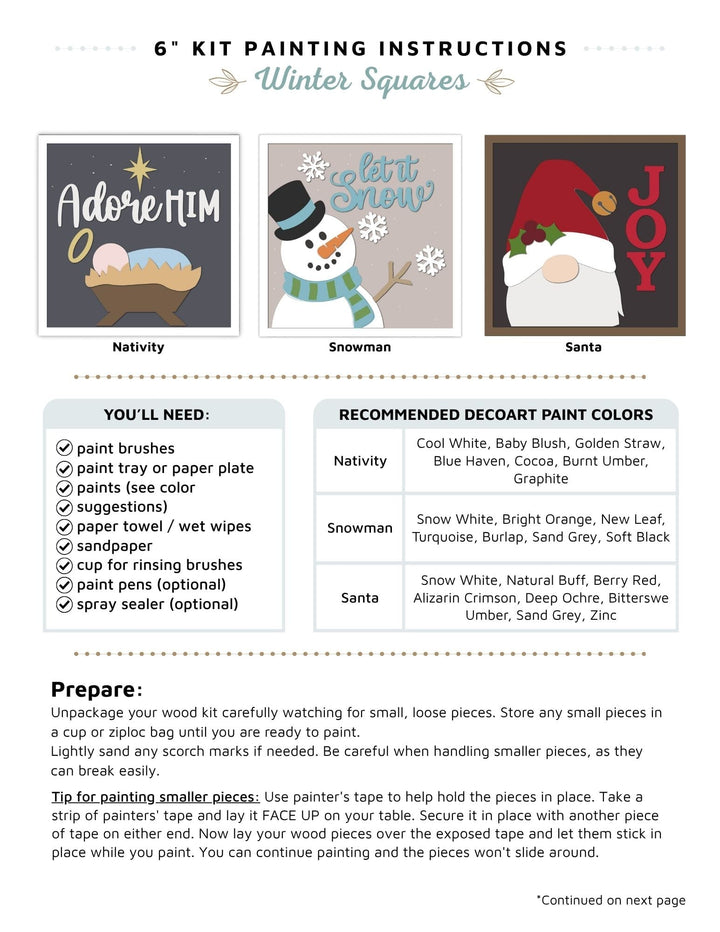 xmas trio mini square instructions