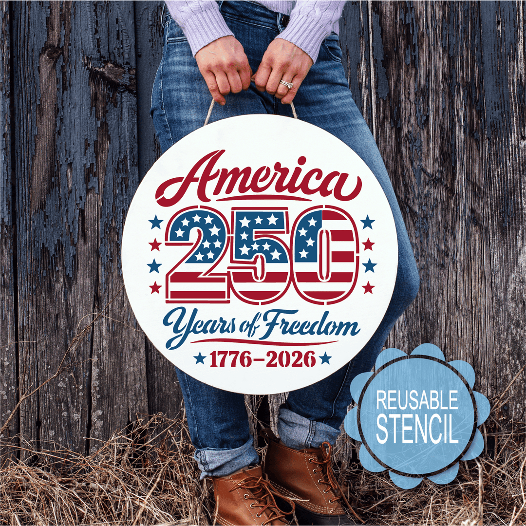 WallCutz  America 250 Years of Freedom / Reusable Stencil Stencil