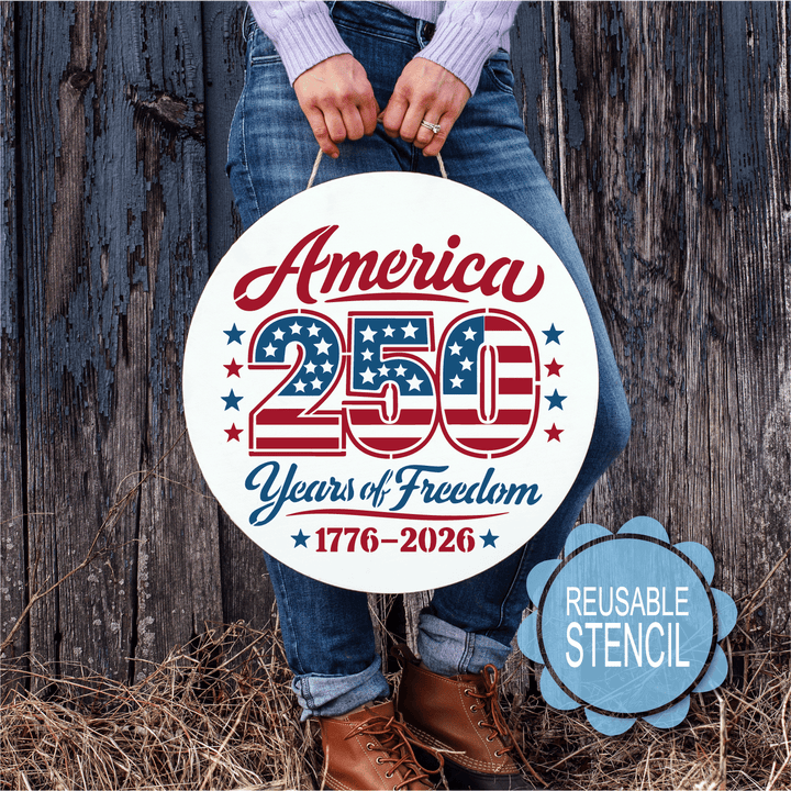 WallCutz  America 250 Years of Freedom / Reusable Stencil Stencil