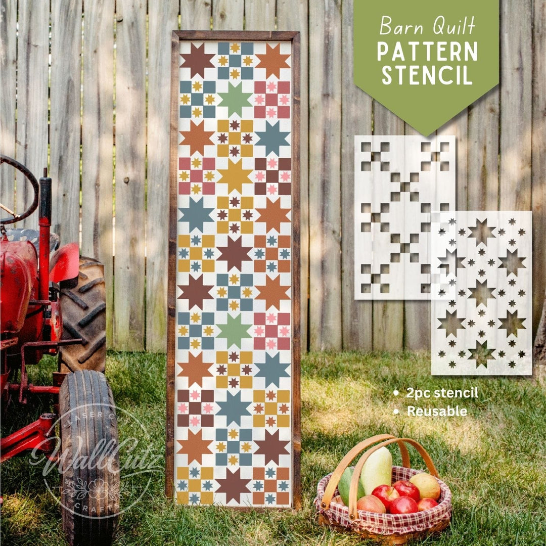 Barn Quilt Pattern Reusable Stencil