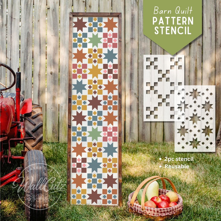 Barn Quilt Pattern Reusable Stencil