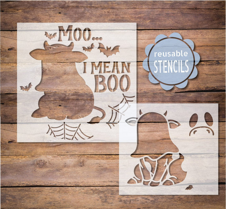 WallCutz  Boo COW / Halloween Reusable Stencil Stencil