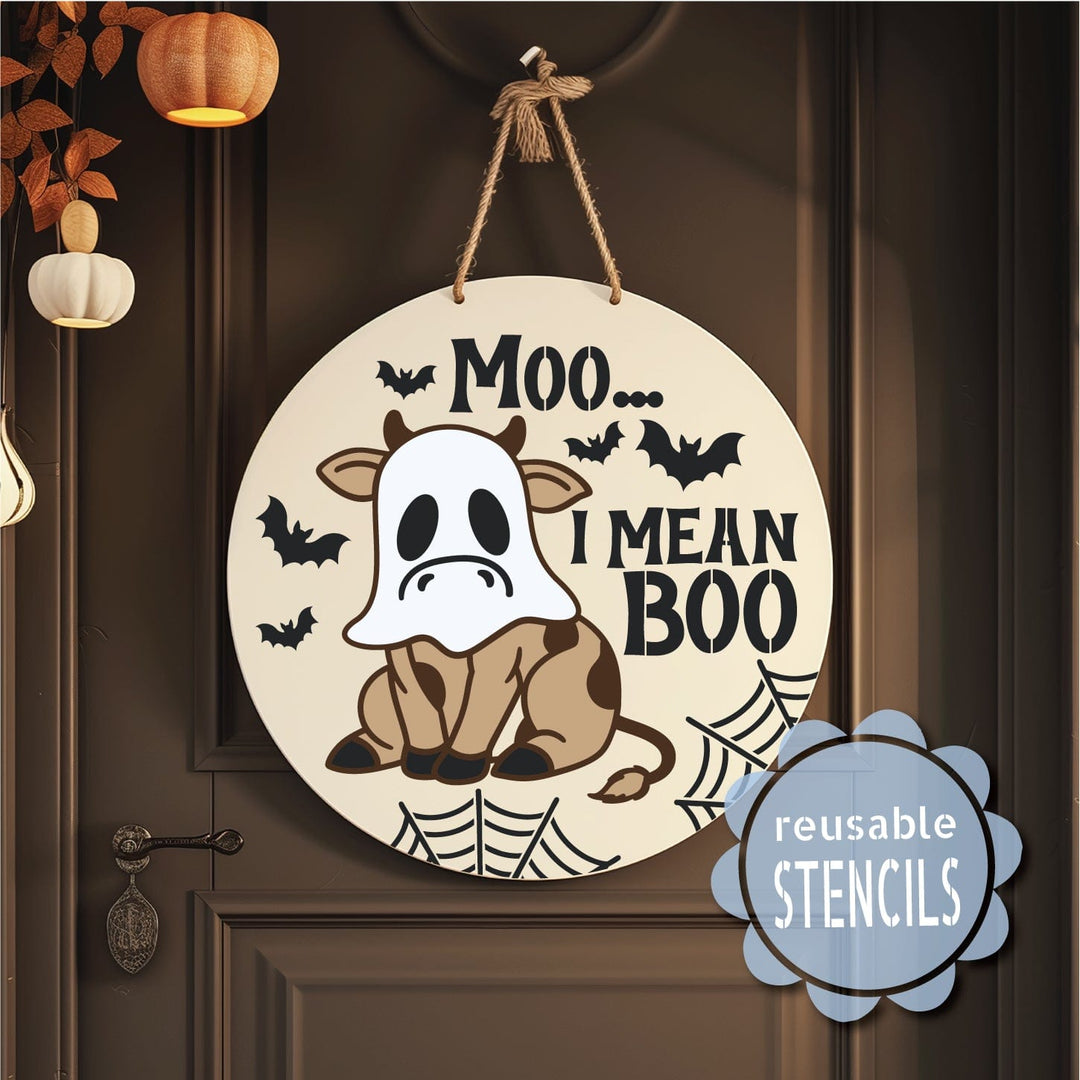 WallCutz  Boo COW / Halloween Reusable Stencil Stencil