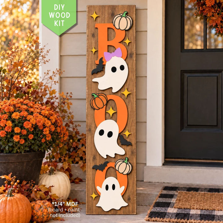 BOO Ghosts Halloween Porch Kit / DIY Wood Kit