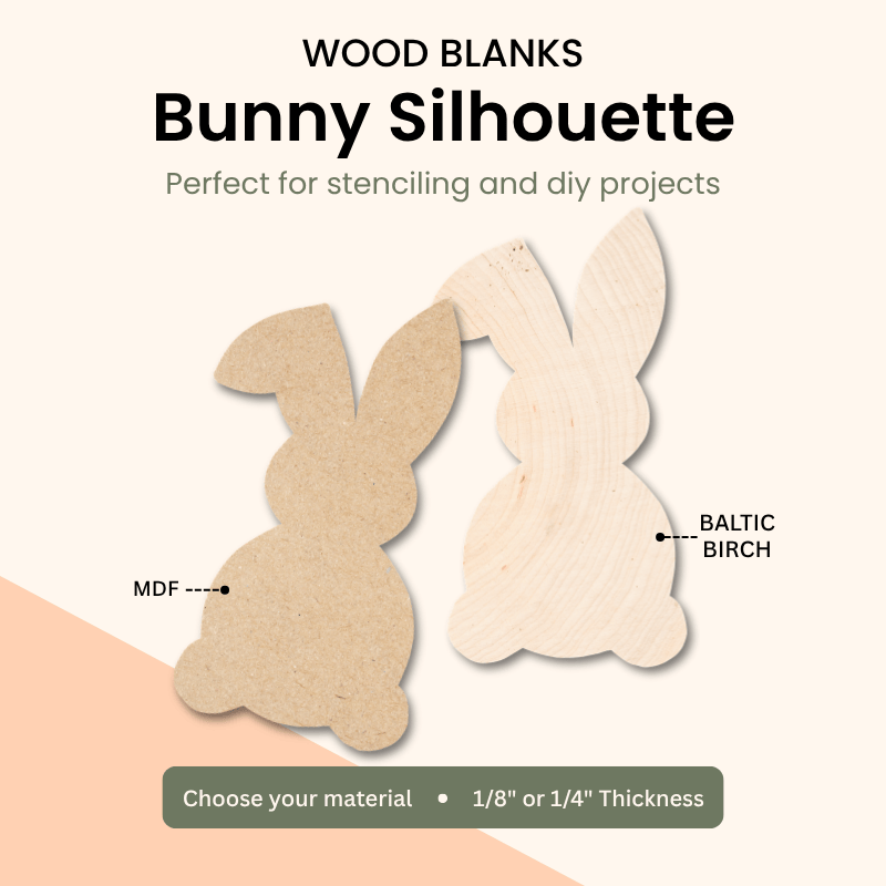 Bunny shape wood cut-out – WallCutz
