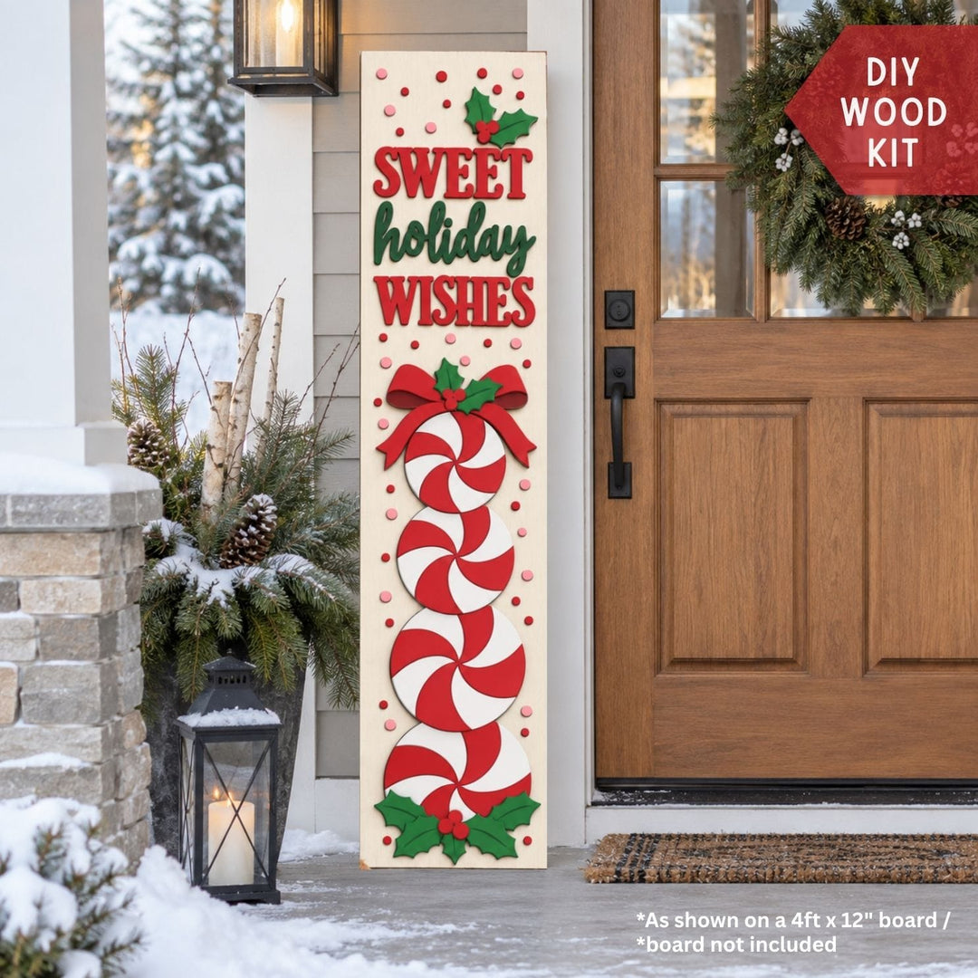 Sweet Holiday Candy Swirl Stack - Porch Kit / DIY Wood Kit
