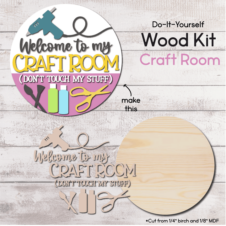 Welcome to my Craft Room - Door Hanger Wood Kit