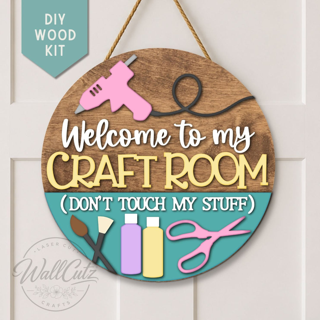 Welcome to my Craft Room - Door Hanger Wood Kit