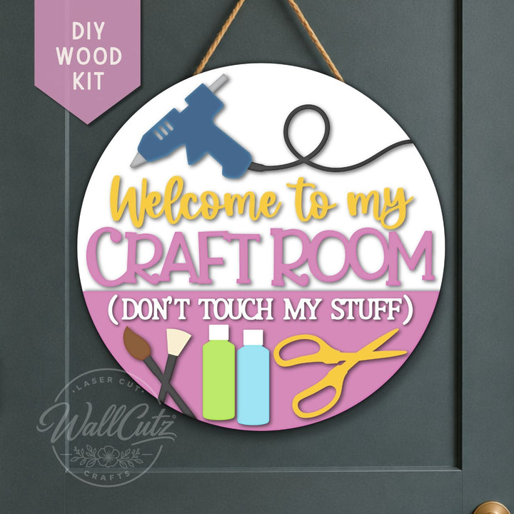 Welcome to my Craft Room - Door Hanger Wood Kit