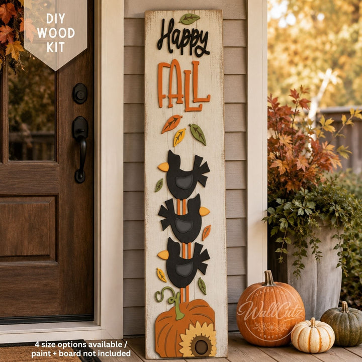 Happy Fall Crow Stack Porch Kit / DIY Wood Kit