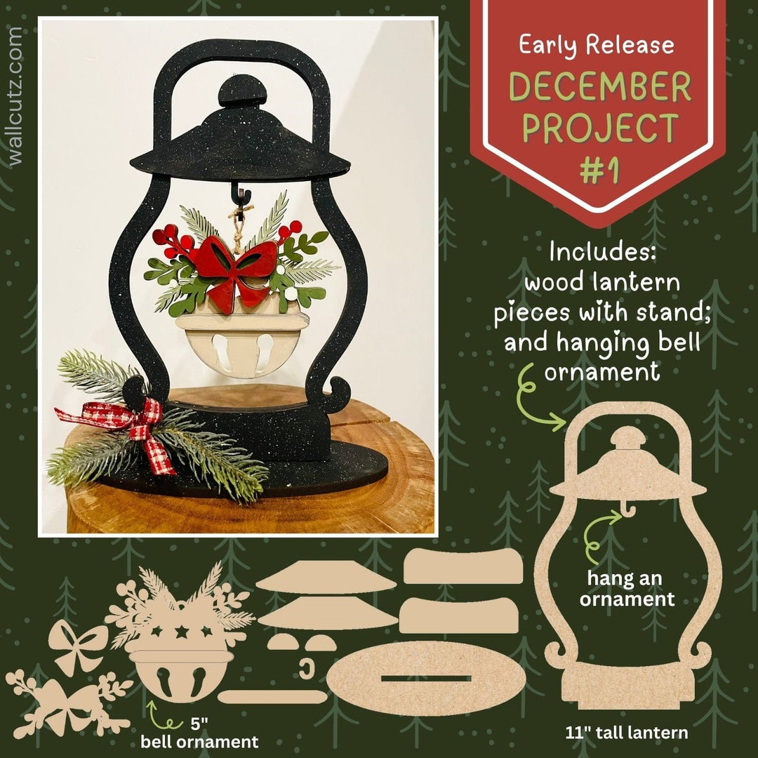 WallCutz  Early Release #1 - Lantern Stand with Ornament Wood Kit