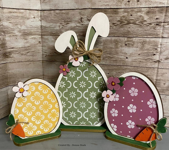 Project Of The Month / Layered Eggs with Stencils (3pack)