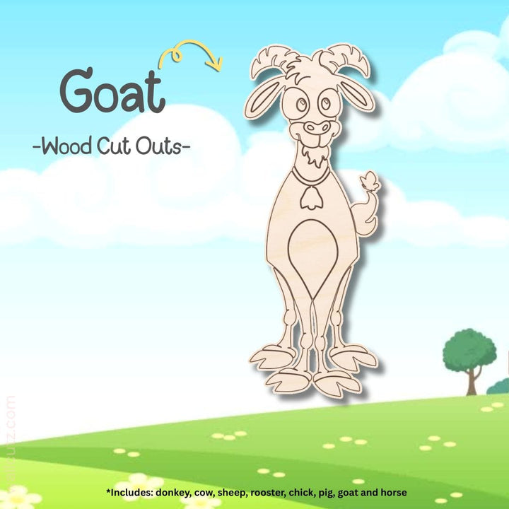 WallCutz  Farm Animal Wood Cut-Outs / 1/4" birch Wood Kit