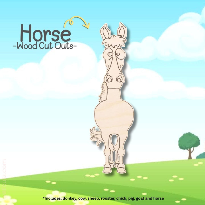 WallCutz  Farm Animal Wood Cut-Outs / 1/4" birch Wood Kit