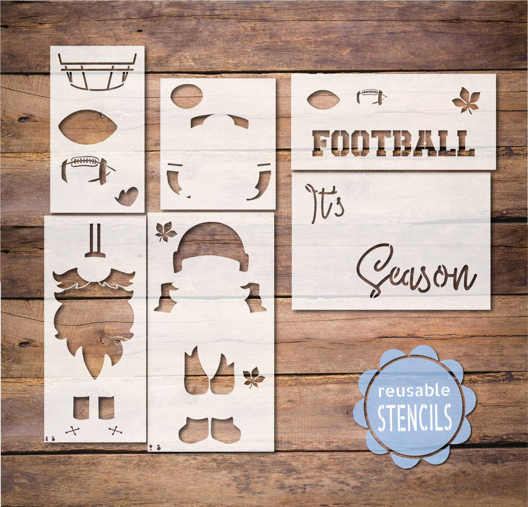 WallCutz  Football Season Gnome / Reusable Stencil Stencil