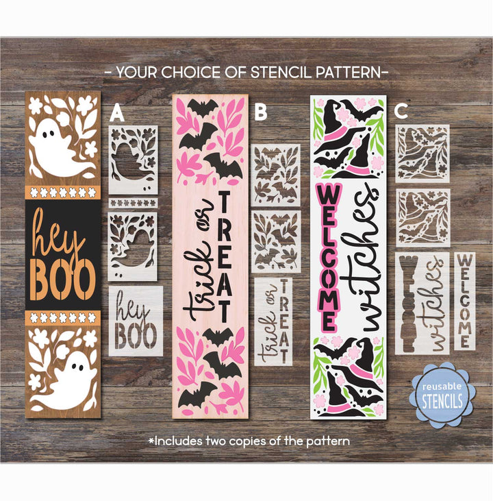 WallCutz  Halloween Pattern Stencils A, B or C Stencil