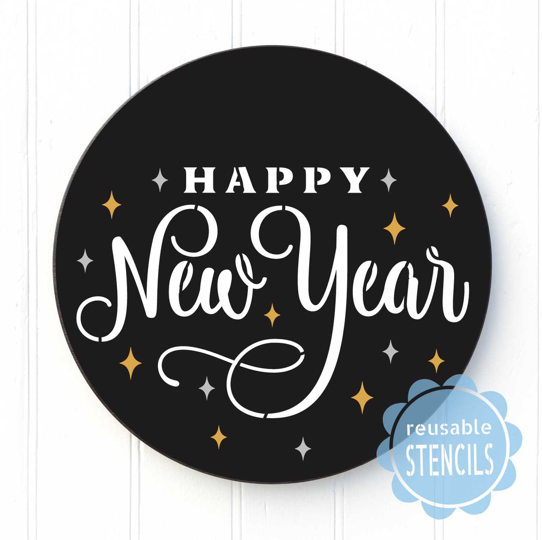 WallCutz  Happy New Year / Reusable Stencil stencil