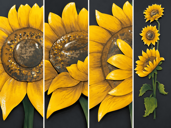 WallCutz  Hello Sunshine Sunflower Porch Sign DIY Kit — Summer Wood Craft Kit wood kit