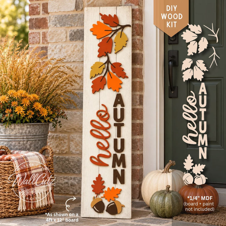 Hello Autumn Leaves Porch Kit / DIY Wood Kit