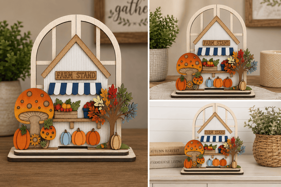 WallCutz  Interchangeable Arched Window / Farmer's Market Stand Wood Kit