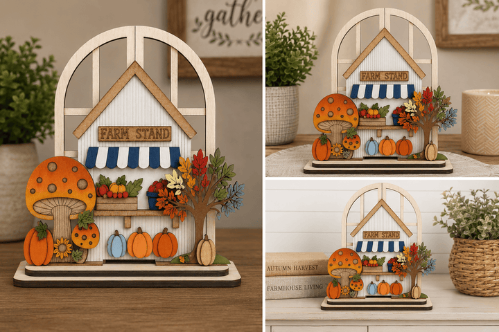 WallCutz  Interchangeable Arched Window / Farmer's Market Stand Wood Kit