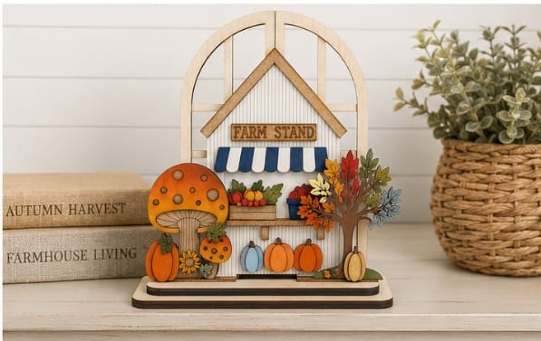 WallCutz  Interchangeable Arched Window / Farmer's Market Stand Wood Kit