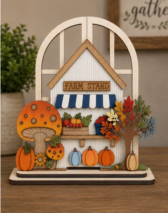 WallCutz  Interchangeable Arched Window / Farmer's Market Stand Wood Kit