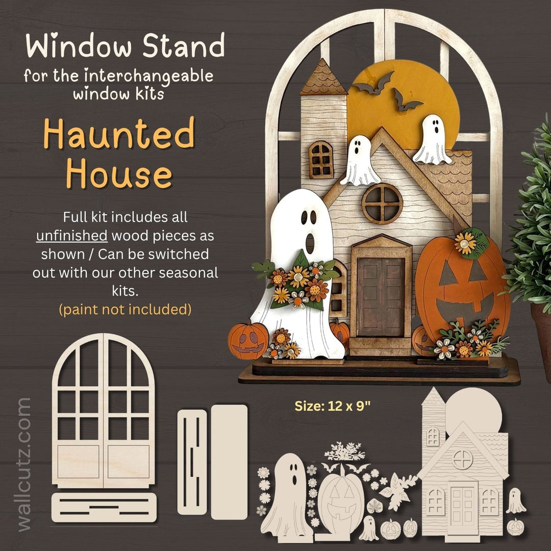 WallCutz  Interchangeable Arched Window / Haunted House Wood Kit