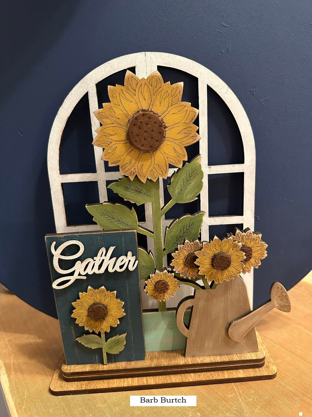 WallCutz  Interchangeable Arched Window / Sunflower Garden Wood Kit