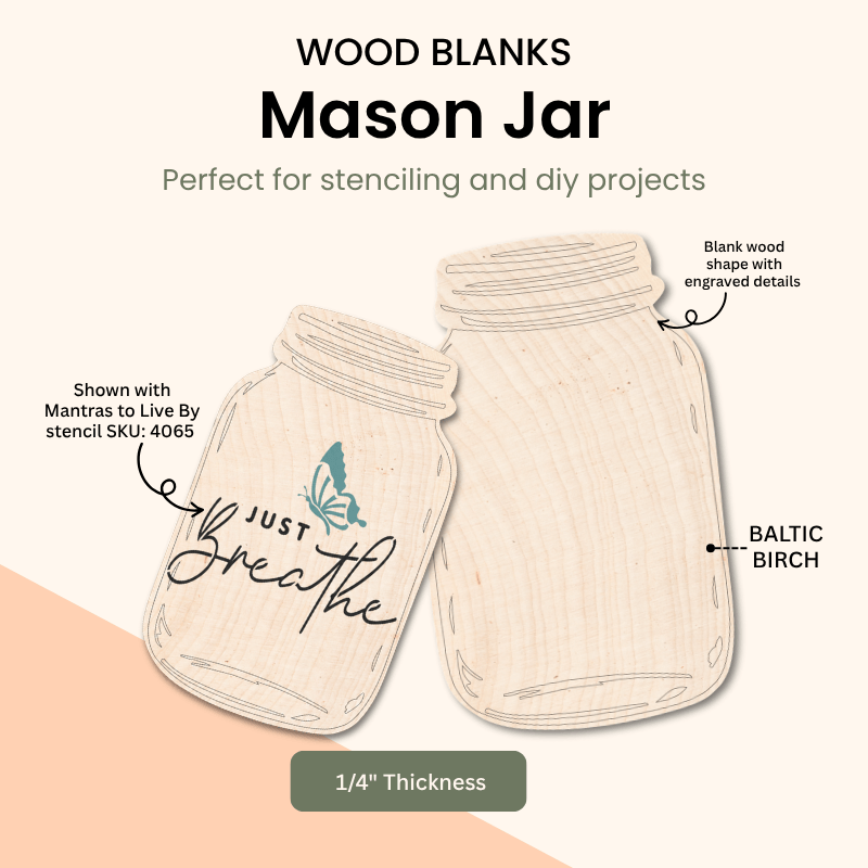 Mason jar wood cut-out – WallCutz