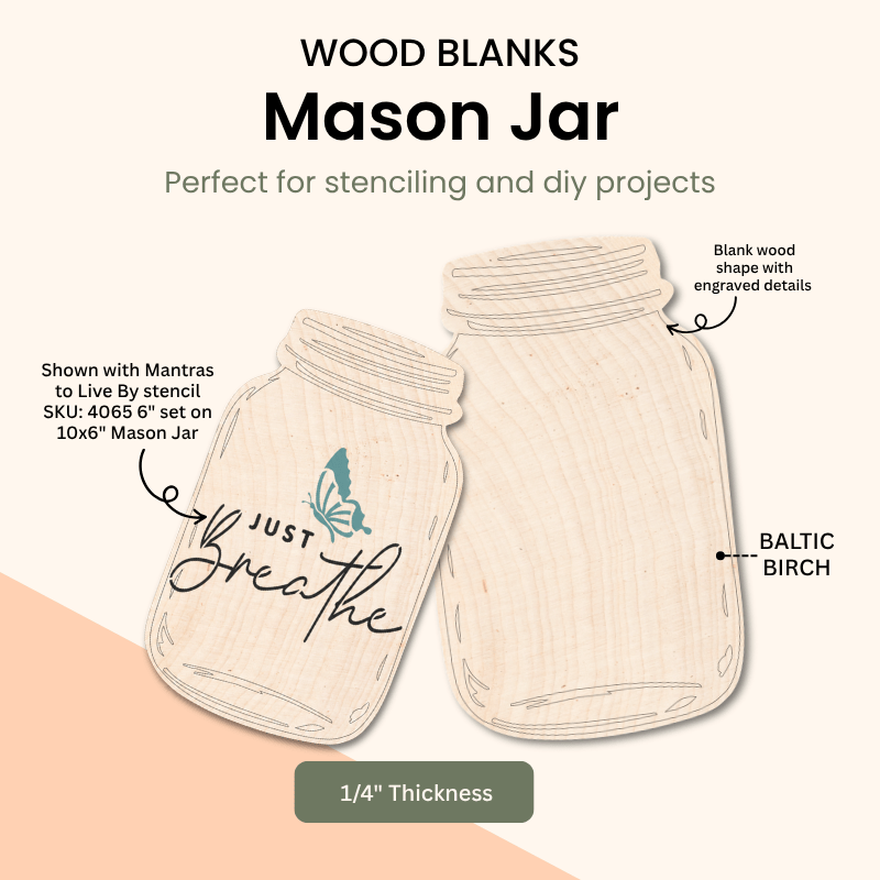 Mason jar wood cut-out – WallCutz